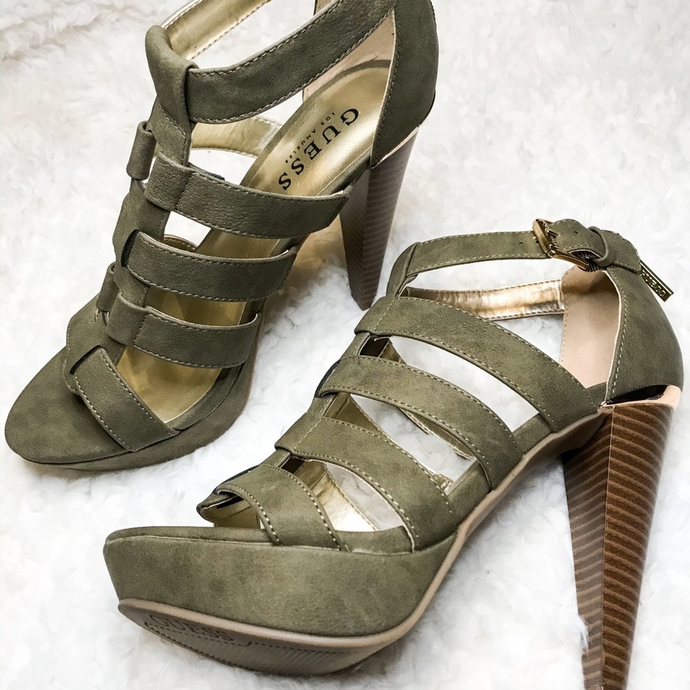 Guess Gladiator Platform Heels